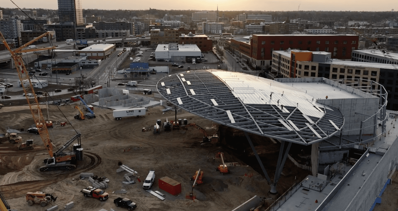 Grand Action 2.0 Acrisure Amphitheater In Progress Canopy